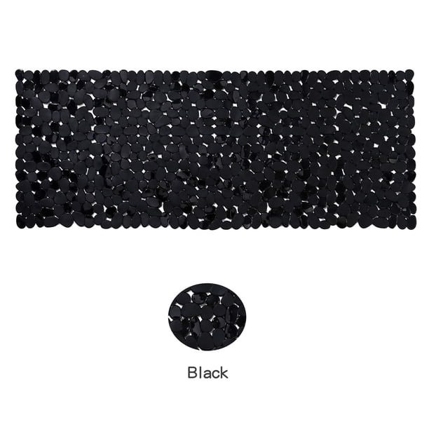 Yhmxh Alfombrillas de baño para baño Alfombra de baño Alfombra antideslizante para baño de piscina, de PVC, con piedras pequeñas y guijarros, alfombra larga para suelo. Decoración del baño