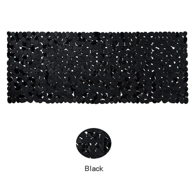 Xihbxyly Alfombra de Baño Antideslizante de Pvc con Superficie de Guijarros, Larga y Antideslizante, Apta para Piscina, Ducha E Inodoro, Fácil de Limpiar, Diseño Elegante, 40 X 100 Cm.