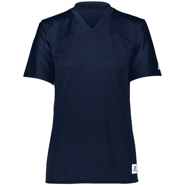 Ladies Solid Flag Football Jersey, Navy - Extra Large