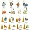 thumbnail image 2 of Stationery Chinese style Retro Pendant Dragon Tiger Tassel Book Clip Pagination Mark Brass Bookmark Painted STYLE 7, 2 of 8