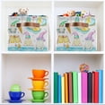 thumbnail image 6 of Cute Beach Gnomes Foldable Storage Basket,Canvas Fabric Foldable Storage Bins with Handles Open Home Storage Bins Boxes for Toy Book Shelf Closet Baskets, 6 of 8