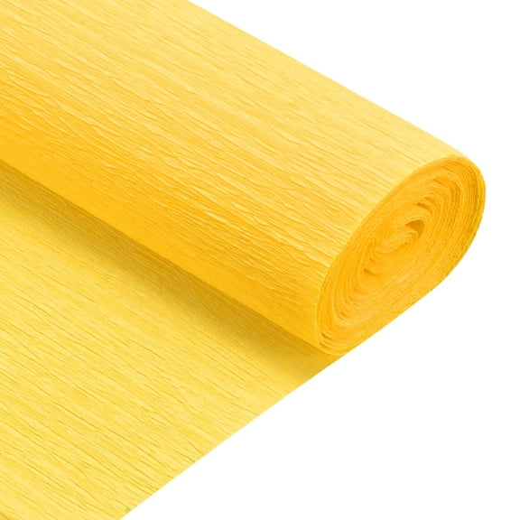 Crepe Paper Roll Crepe Paper Decoration 5 ft Long 20 Inch Wide, Golden Yellow Pack of 2