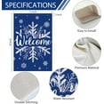 thumbnail image 4 of diyeu Christmas Winter Welcome Garden Flag 12x18 Inch Double Sided Burlap, Snowflake Yard Flags for Holiday Xmas Yard Outdoor Decoration(ONLY FLAG), 4 of 6