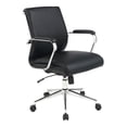 thumbnail image 1 of Mid Back Manager's Chair with Dillon Black Fabric and Chrome Base, 1 of 9