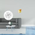 thumbnail image 2 of Reloj de pared acrílico con números arábigos y estatua de resina de serpiente de dibujos animados para cocina, estudio, granja, estante, mesa,, 2 of 8