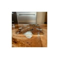 thumbnail image 3 of Benjara 32 Inch Tabletop Platform, Square, Resin, Teak Wood, Brown and White Finish, 3 of 6
