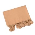 thumbnail image 2 of Naierhg Winter Scarf 200cmx70cm Winter Women Scarf Plush Ball Decoration Solid Color Tassels Thickened Double-sided Wearing Shawl Wrap for Outdoor Camel, 2 of 8
