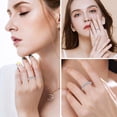 thumbnail image 4 of Sonducket Anillo giratorio antiestrés ajustable de plata de primera calidad para mujer, anillo antiestrés que gira libremente Ropa, zapatos y accesorios Miscelánea, 4 of 6