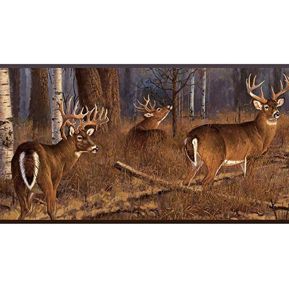 877662 Deer in The Woods Wallpaper Border - Walmart.com - Walmart.com