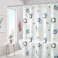 thumbnail image 1 of shower curtain waterproof and mildew-proof shower curtain small square single curtain 80 width * 180 height [with hanging ring], 1 of 1