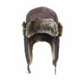 thumbnail image 2 of WITHMOONS Trapper Winter Trooper Hat Ear Flap Cap 3-color Block CR7162 (Brown), 2 of 4