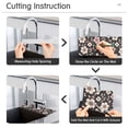 thumbnail image 5 of Cute Pink Flowers on Black Sink Splash Guard Faucet 30x5.4in Drying Mat Drying Mat Absorbent Pad for Bathroom Kitchen 1PCS, 5 of 7