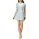 thumbnail image 2 of Vestido Floral de Mujer INSPIRE CHIC con Cuello de Punto, Botones y Cinturón, Vestidos de Verano Azul M, 2 of 5