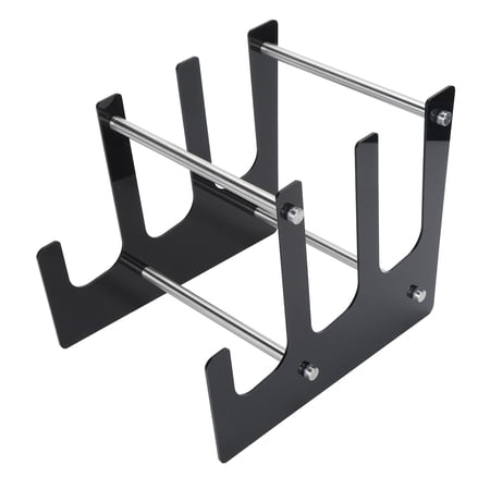 M Buder Keyboard Display Stand 3 Tier Acrylic Desk Keyboard Storage Holder for Mechanical Gaming Keyboard, Black (12.2 inches / 31 cm)