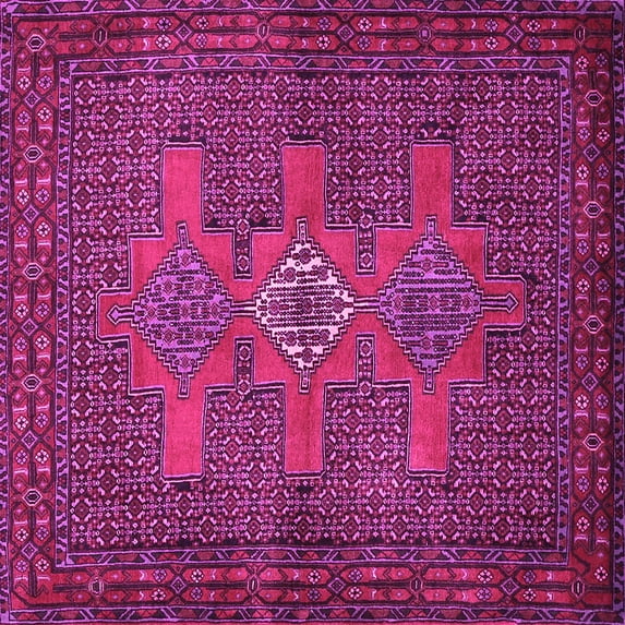 Ahgly Company Indoor Square Persian Pink Traditional Area Rugs, 4' Square
