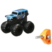 Mini Collectible Die-Cast Metal Hot Wheels Monster Trucks Mystery Box - '18 Sport Utility Vehicle ~ Jeep Wrangler ~ Unopened, Identified Mystery Package ~ Includes Truck, Launcher and 2 Stickers
