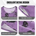 thumbnail image 4 of Skull Head Web Bow Pattern Summer Pajama Set Soft Cotton Short Sleeve Sleepwear 2PCS Pajama Sets Breathable Lounge Set Size 12Y, 4 of 7
