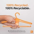thumbnail image 5 of Kangaroo 100% Recycled High-Strength Clothing Hanger, Tangerine 5-Pack - Patented for Pants, Shirt, Jacket, 5 of 6