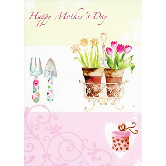 RSVP Gardening Tools and Flower Pots Mother's Day Card