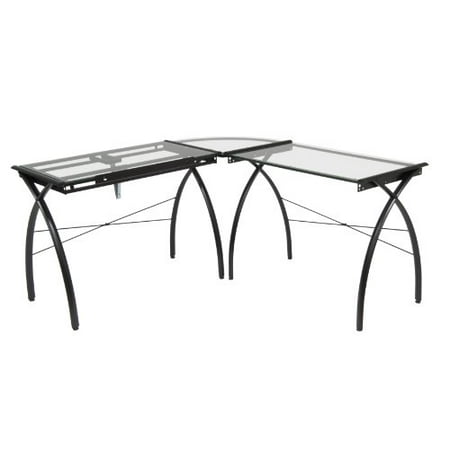 Ls Workcenter - Studio Designs Futura LS WorkCenter with Tilt in Black with Clear Glass 50308