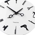 thumbnail image 3 of Reloj de pared moderno 3D de cuarzo para herramientas de peluquería, silencioso, para belleza y decoración del cabello., 3 of 5
