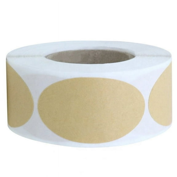 250pcs Kraft Label Stickers Roll DIY Blank Handmade Tags for Baking, Gifts, Jars