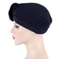 thumbnail image 4 of iHPH7 Cancer Headwear for Women Head Wrap Scarf African Turbans for Women African Head Wraps Turban Head Wraps for Women, Navy One Size, 4 of 5