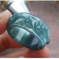 thumbnail image 2 of Certified Icy Green Burma 100% Natural A JADE Jadeite Bat Coin RING USA. 8.75 RING 665810 TN, 2 of 12