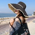 thumbnail image 2 of YooGuoGuo Women's Wide Brim Sun Hat with Wind Lanyard UPF 50+ Sun Protective Summer Hat Packable Bucket Hat Beach Cap, 2 of 7