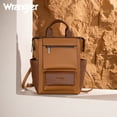 thumbnail image 6 of Wrangler Women Backpack Purse Convertible Backpack Vegan Leather Ladies Anti Theft Backpack with Adjustable Strap, Light Brown-Brown, 6 of 8