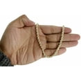 thumbnail image 5 of 10K Yellow Gold Mens or Ladies Diamond Cut Rope Chain Necklace 5mm 18 Inches, 5 of 5
