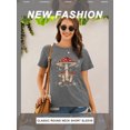 thumbnail image 4 of ZXSXSY Cute Graphic Tee for Women Novelty Shirts Mushrooms Moon Stars Print Short Sleeve Funny T-Shirts, 4 of 8