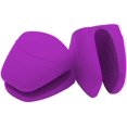 thumbnail image 1 of Manoplas de silicona para horno, agarraderas protectoras para los dedos para cocinar, hornear, barbacoas, guantes resistentes al calor (morado), 1 of 5