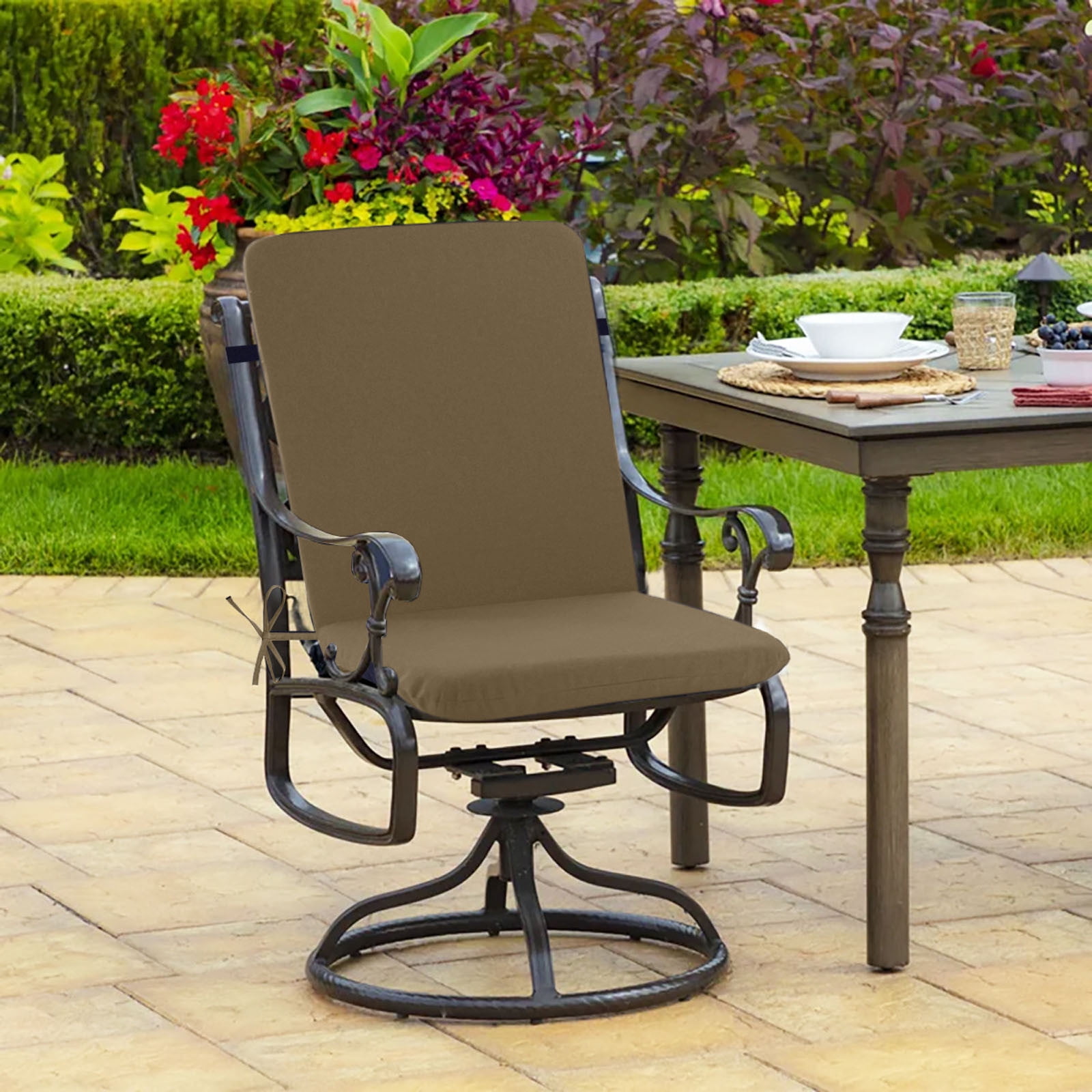 Outdoor Waterproof Rocking Chair Cushion Non- High Patio Chair Cushions, Comfortable Weather Resistance Seat Pad