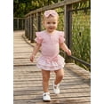 thumbnail image 4 of AceBaby Infant Baby Girl Summer Plaid Outfit Set for 0-18M,95% Cotton, 4 of 9