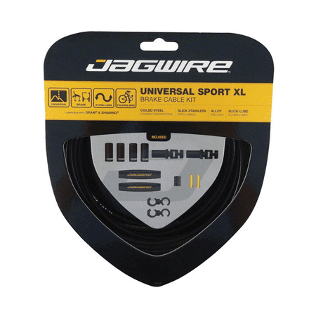 Jagwire Universal Sport Brake XL Cable & Housing Kit Black Road & Mountain