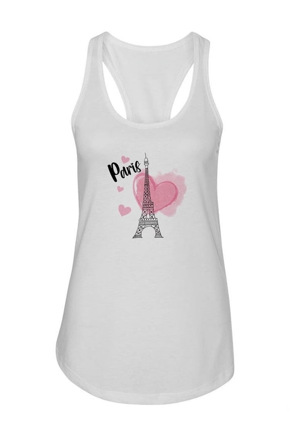 Paris Tower Racerback Tank Women -SPIdeals Designs, Female x-Large