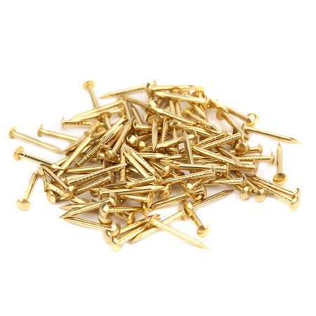 

2024 100Pcs Round Head Nail Brazen Brass Vintage DIY Craft Fastener Installation Accessories15mm Length