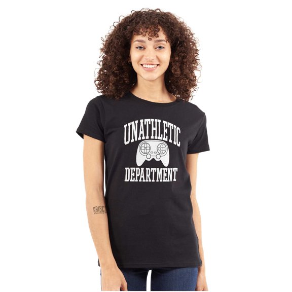 Unathletic Department Video Game Nerd Womens Fitted Plus Size Graphic Tee Brisco Brands 2X