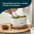 thumbnail image 3 of Libbey Austin Himalayan Pink Porcelain Salad Soup Bowls, Modern Style Large Soup Bowls Set of 4, Stackable Ceramic Bowls Set for Holidays, Daily Use, 3 of 6
