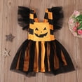 thumbnail image 2 of Aihuaihua Baby Set Halloween Girls Bodysuits Romper Dresses Skeleton Pumpkin Bat Print Comfortable Clothes for Toddler Halloween Dress Tutu for Toddler Girls, 2 of 7