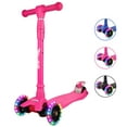thumbnail image 1 of Trottinettes pour Enfants de 3 à 5 Ans, Trottinette à Pousser pour Garçons Filles Tout-Petits, 4 Hauteurs Réglables, Roulement AEBC-9, 3 Roues Lumineuses, Activités Extérieures pour Enfants de 3 à 12 Ans, Bleu, 1 of 9