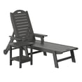 thumbnail image 3 of WestinTrends Aruba 2-Piece Outdoor Patio Chaise Lounge Chair with Wheels & Cup Holder with Patio Side Table, Gray, 3 of 16