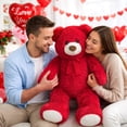 thumbnail image 4 of HollyHOME 36 Inch Giant Teddy Bear Big Plush Stuffed Animal Soft Cuddly Toy Gift for Girlfriend Kids Valentine's Day Red, 4 of 7