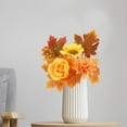 thumbnail image 5 of Thanksgiving Artificial Flower Bouquet, Pumpkin & Berry Fall Arrangement, Dining Table Centerpiece, Plastic Fake Flower Decor, 5 of 6
