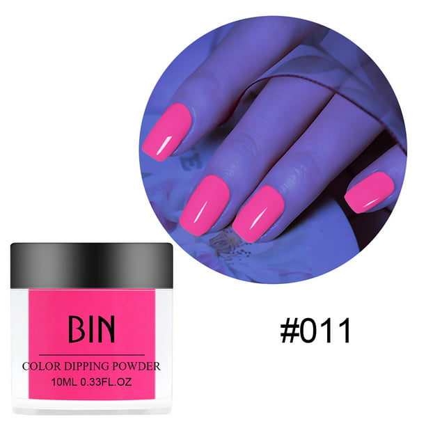 nail powders Nail Art Neon Pigment Nails Powders Ombre Fluorescent Glowing  Dipping Powder 