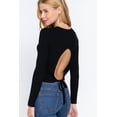 thumbnail image 4 of Long Slv Open Back Sweater Top, 4 of 5