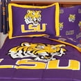 thumbnail image 2 of LSU Tigers 3 Pc Reversible Cotton Comforter Set, 1 Comforter, 2 Shams, Full, 2 of 4