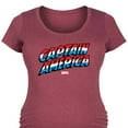 thumbnail image 3 of Marvel Captain America - Logo - Maternity Scoop Neck Graphic T-Shirt, 3 of 5