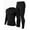 Black, variant on PatPat Thermal Underwear for Men Long Sleeve Warm Base Layer Top & Legging 2 Piece Set Loungewear with Soft Brushed Lining, Black, XXL